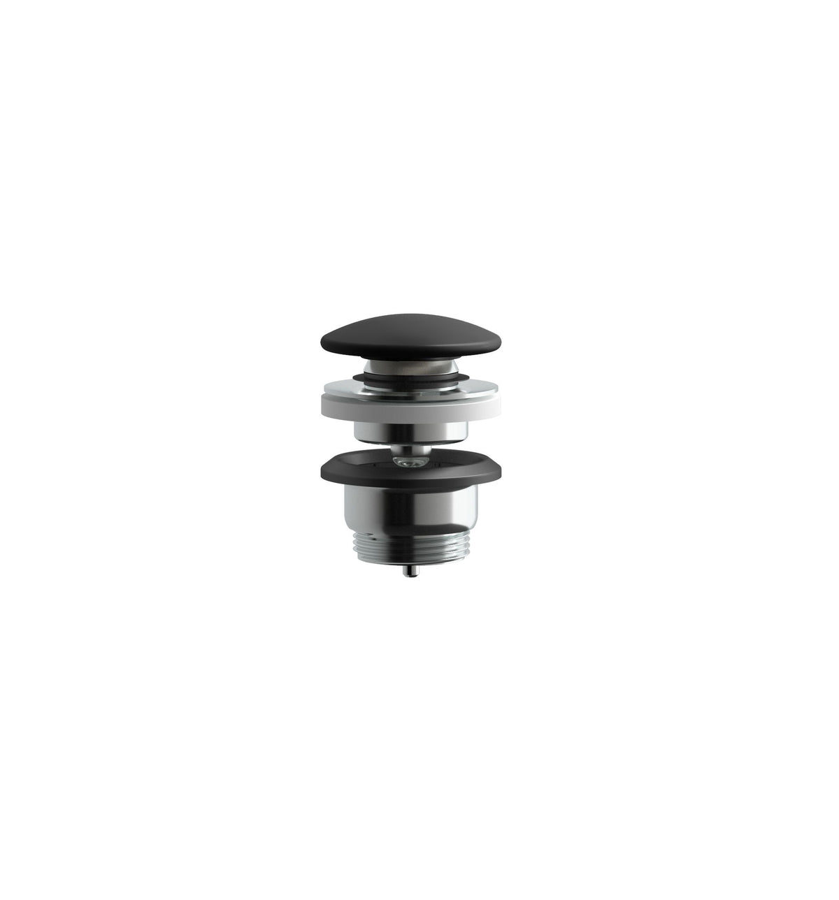 KLUDI-ROTEXA PUSH-OPEN with plug waste G 1 1/4 Matt Black
