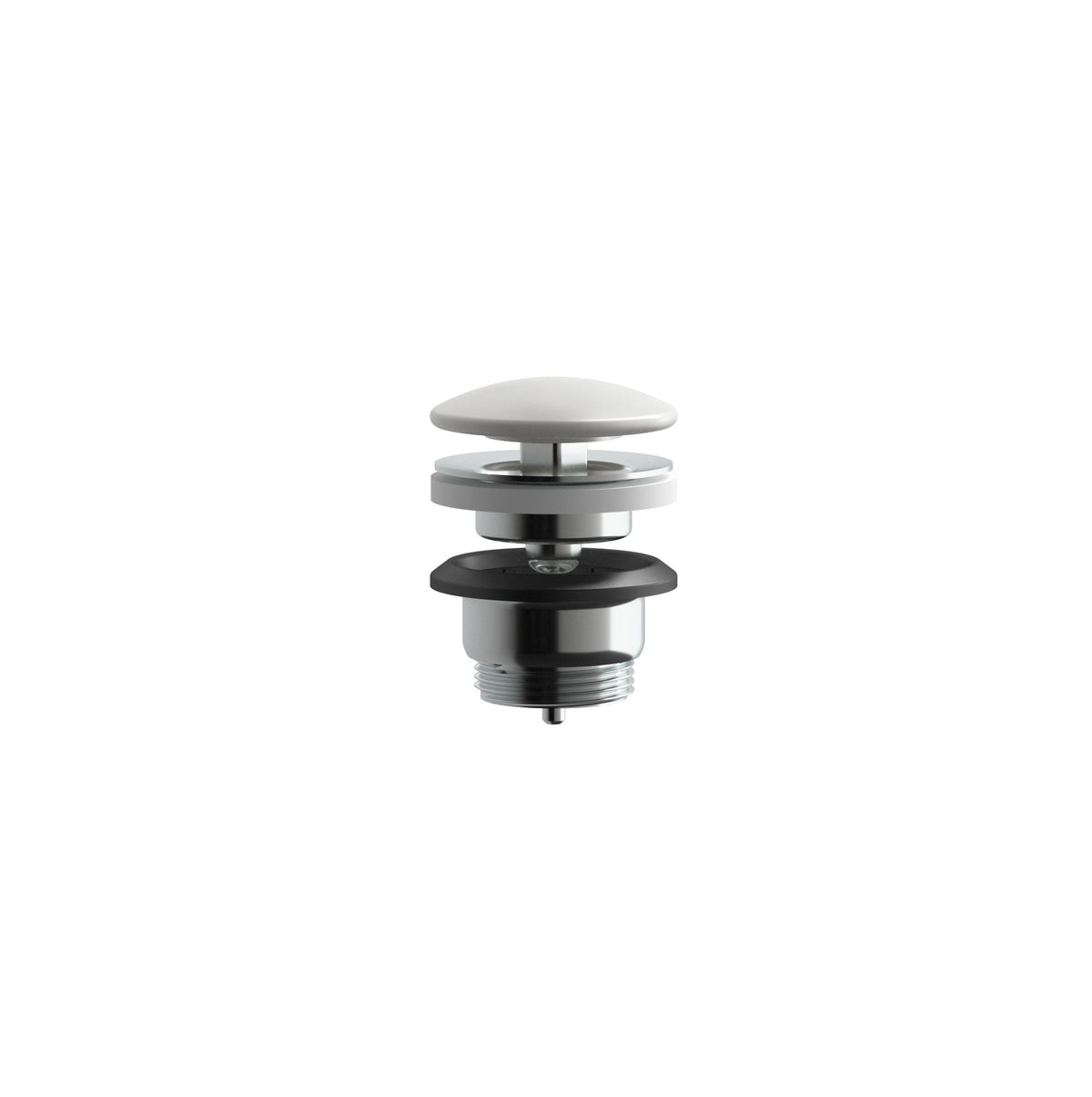 KLUDI-ROTEXA PUSH-OPEN with ceramig plug waste G 1 1/4 Matt White
