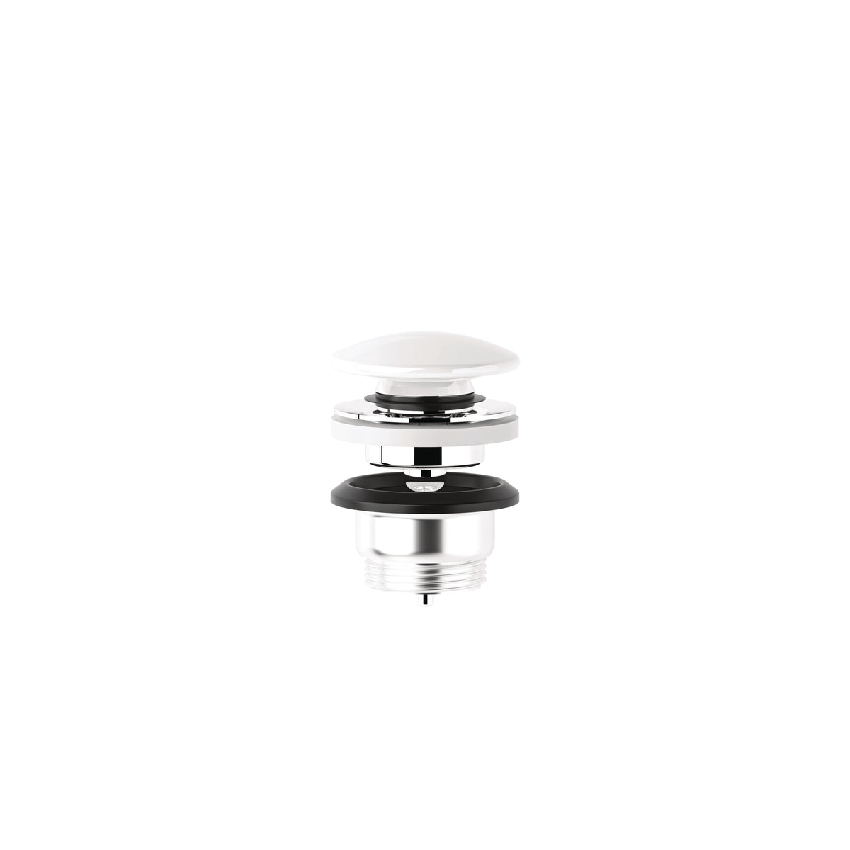 KLUDI-ROTEXA PUSH-OPEN with plug waste G 1 1/4 White