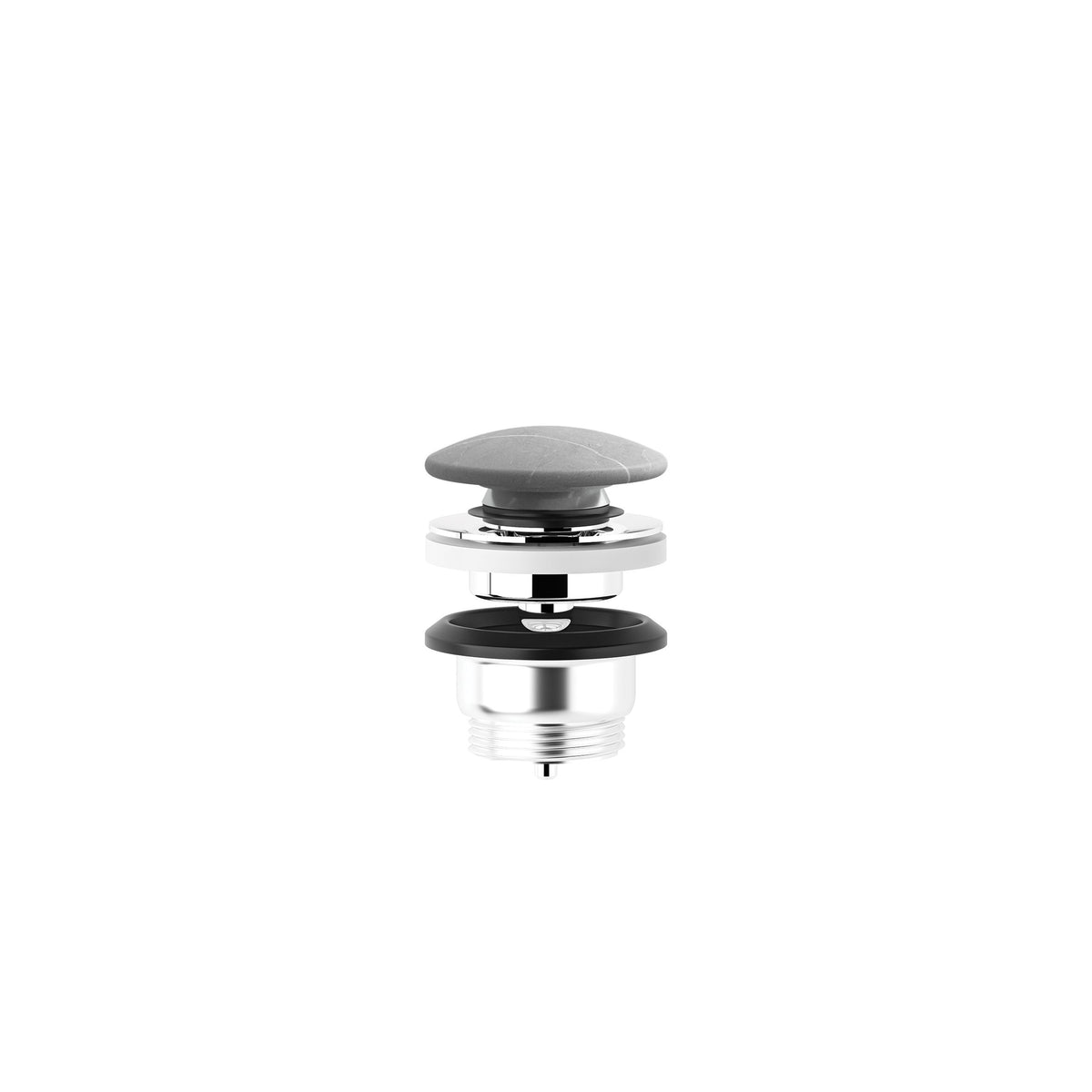 KLUDI-ROTEXA PUSH-OPEN with plug waste G 1 1/4 Pietra Grey Matt