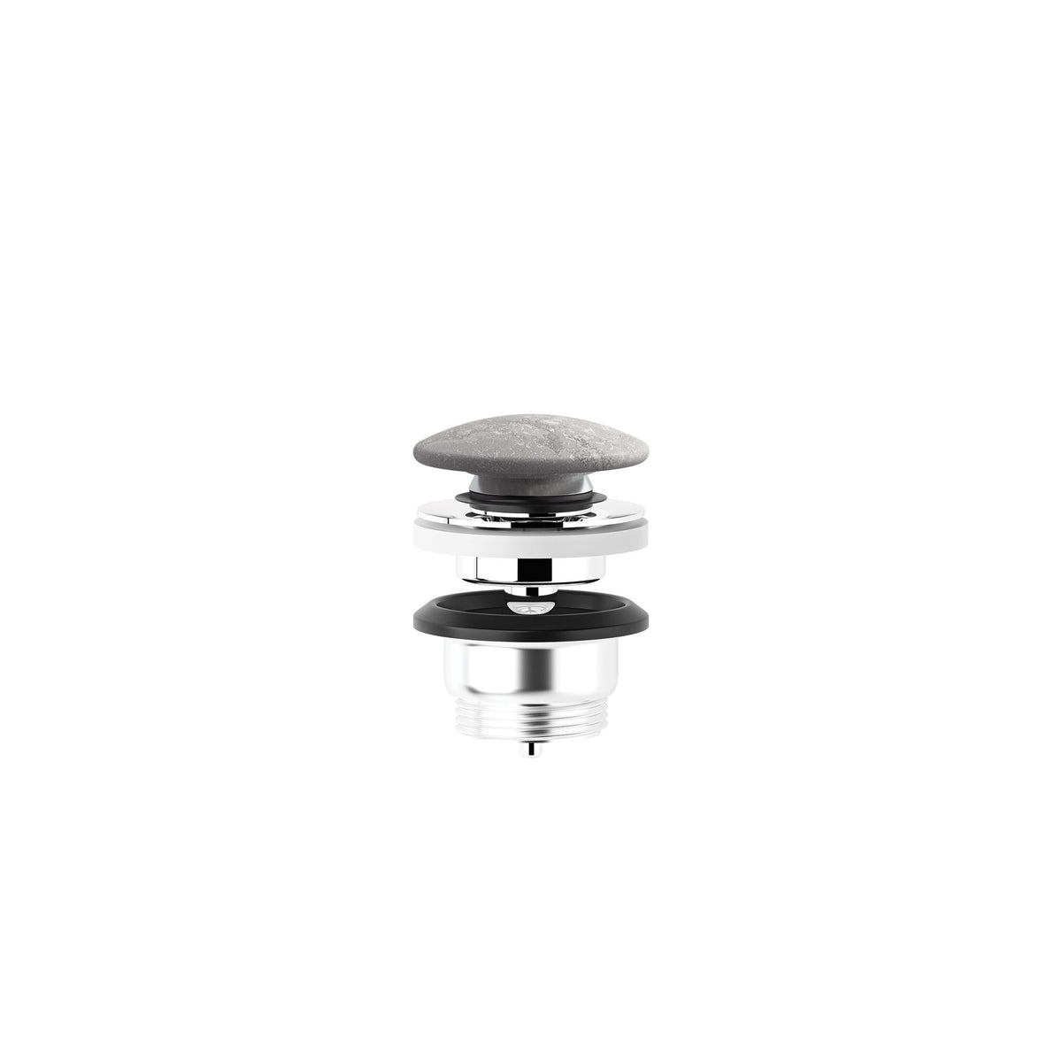 KLUDI-ROTEXA PUSH-OPEN with plug waste G 1 1/4 Travertine Crosscut Matt