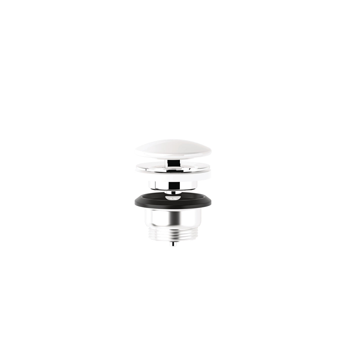 KLUDI-ROTEXA PUSH-OPEN with ceramig plug waste G 1 1/4 White