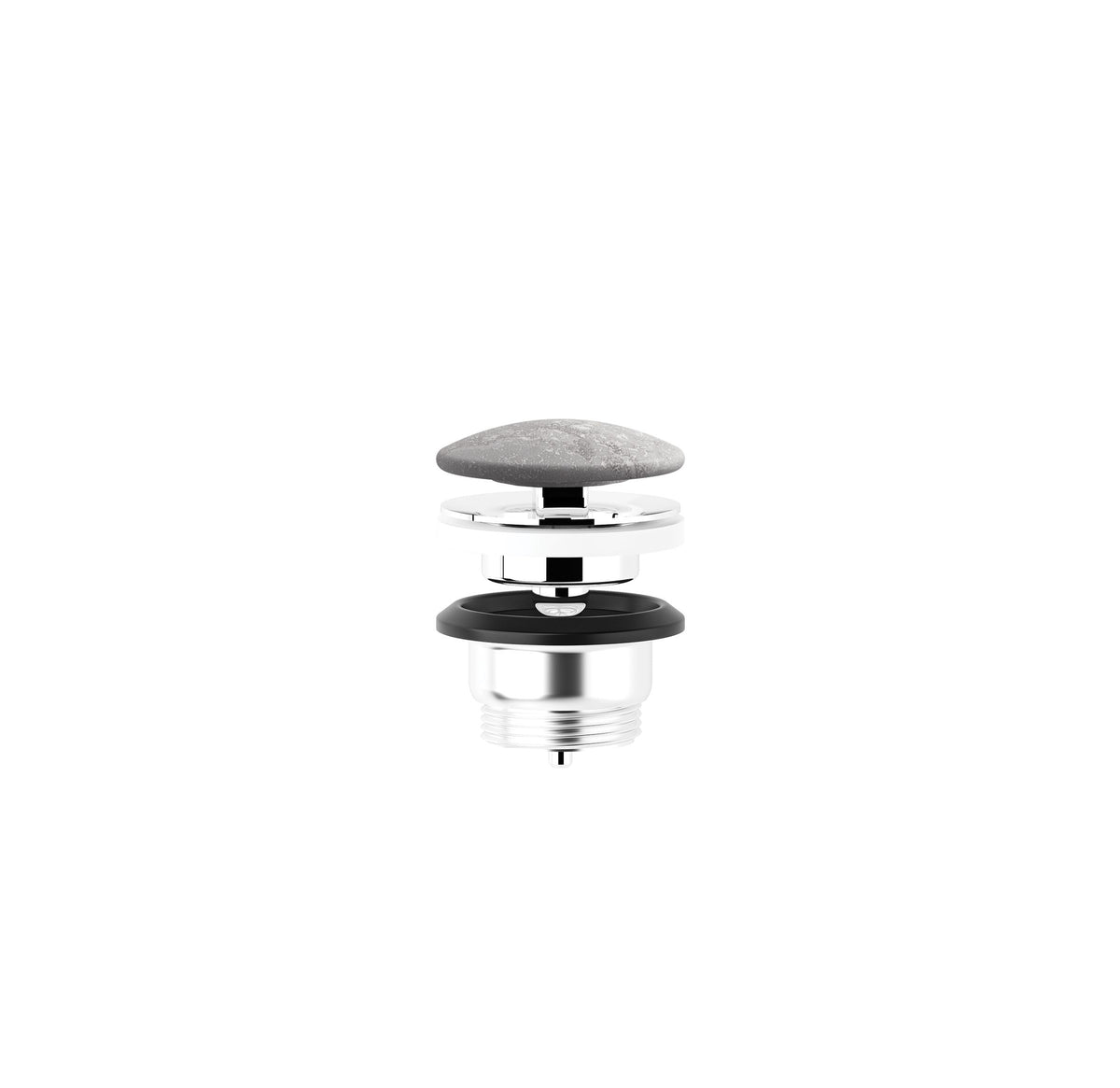 KLUDI-ROTEXA PUSH-OPEN with ceramig plug waste G 1 1/4 Travertine Crosscut Matt