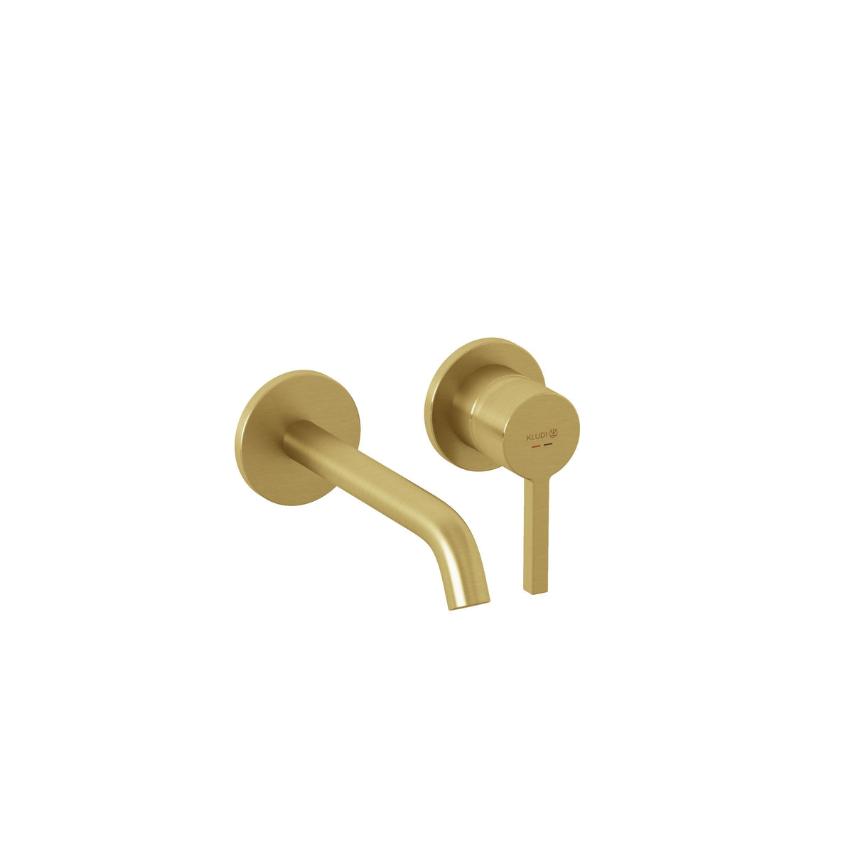 KLUDI-NOVA FONTE Pura Concealed two hole wall mounted basin mixer Brushed Gold