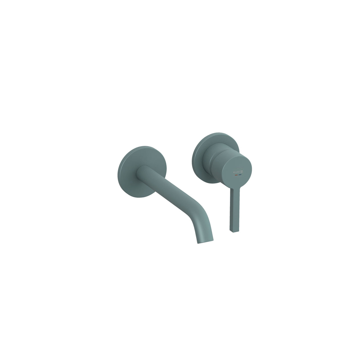 KLUDI-NOVA FONTE Pura Concealed two hole wall mounted basin mixer Matt Teal Blue