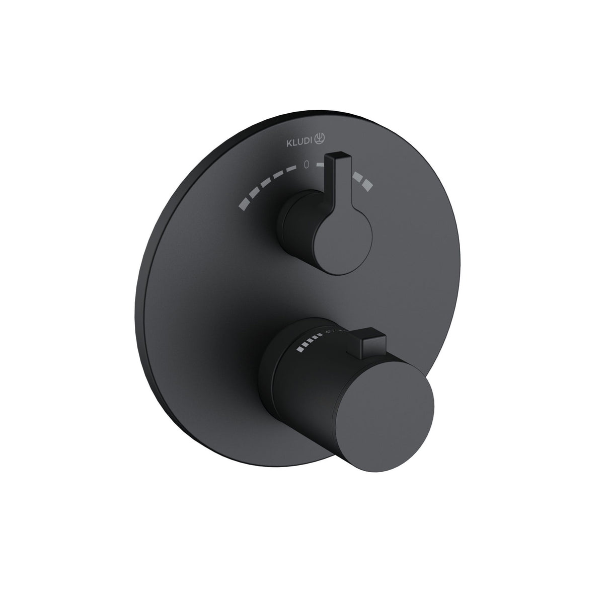 KLUDI-NOVA FONTE Puristic concealed thermostatic bath- and shower mixer Matt Black