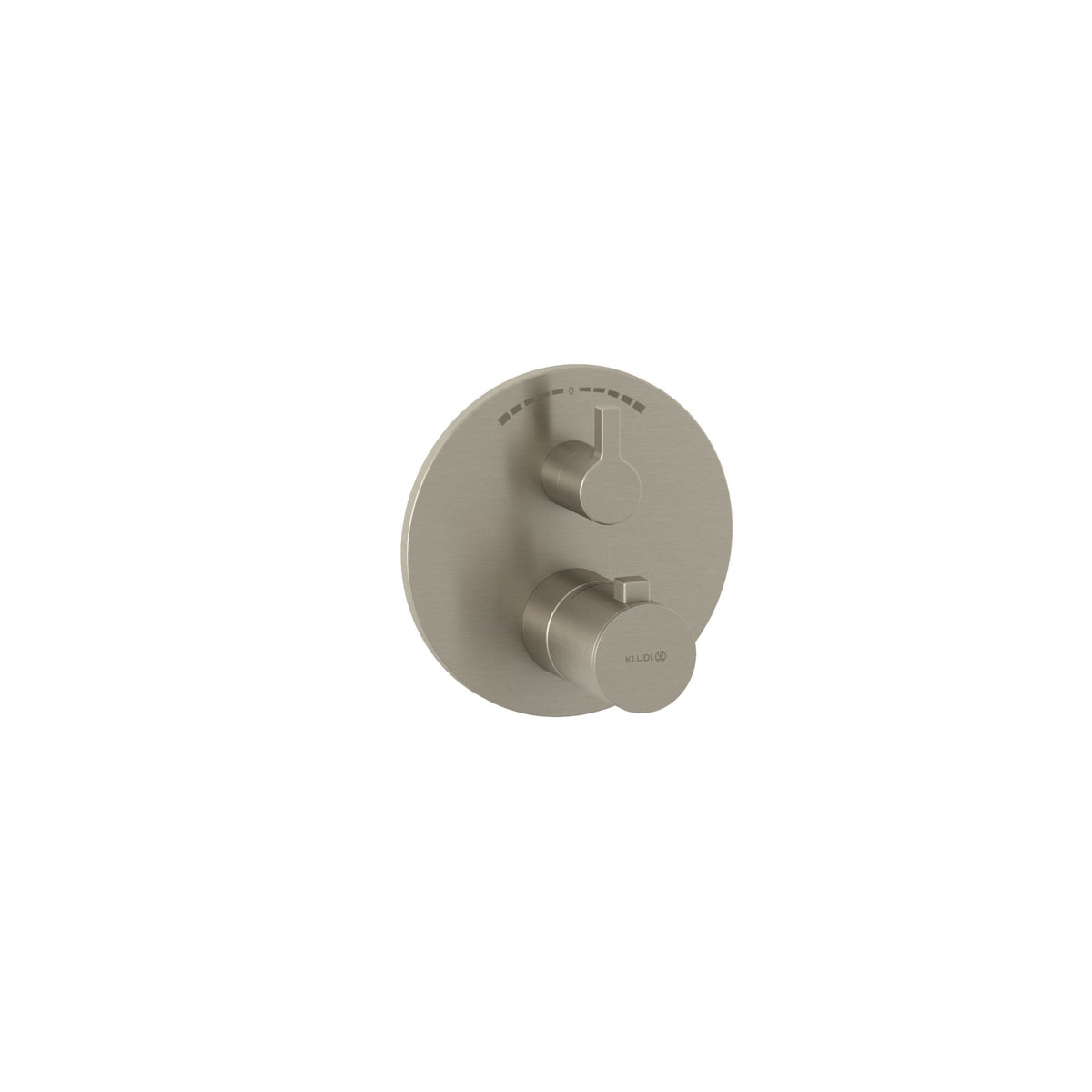 KLUDI-NOVA FONTE Puristic concealed thermostatic bath- and shower mixer Brushed Nickel