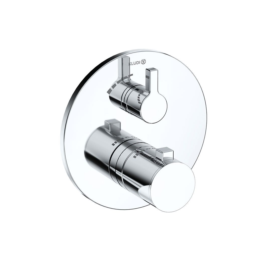 KLUDI-NOVA FONTE Puristic concealed thermostatic shower mixer Chrome