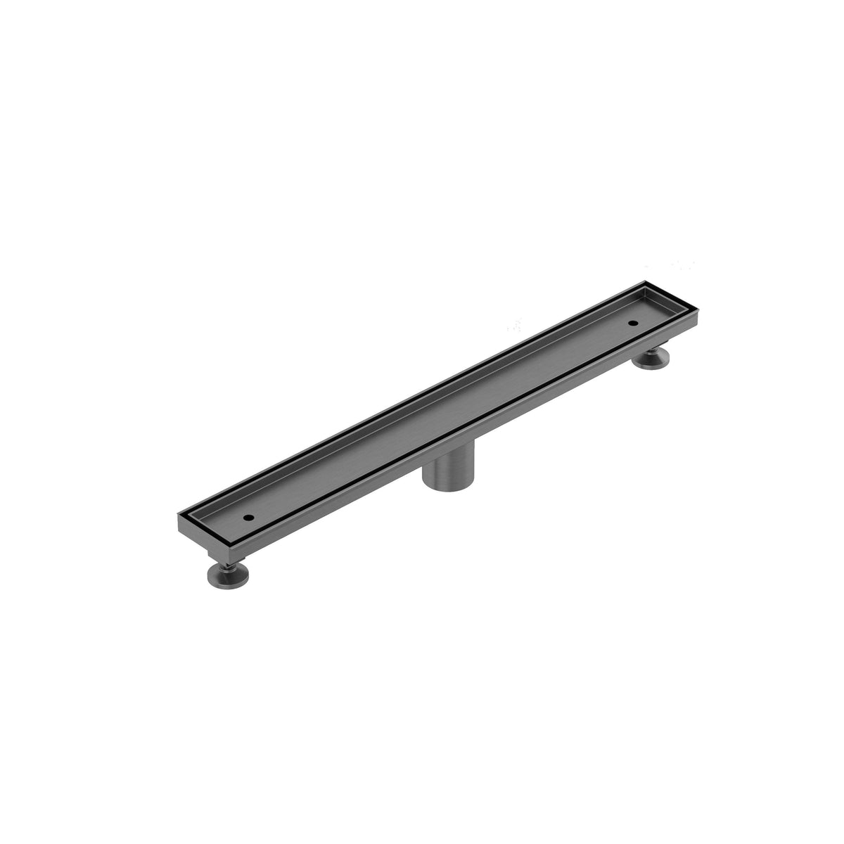 KLUDI-FLUVIA linear shower drain (tile insert) Brushed Gunmetal