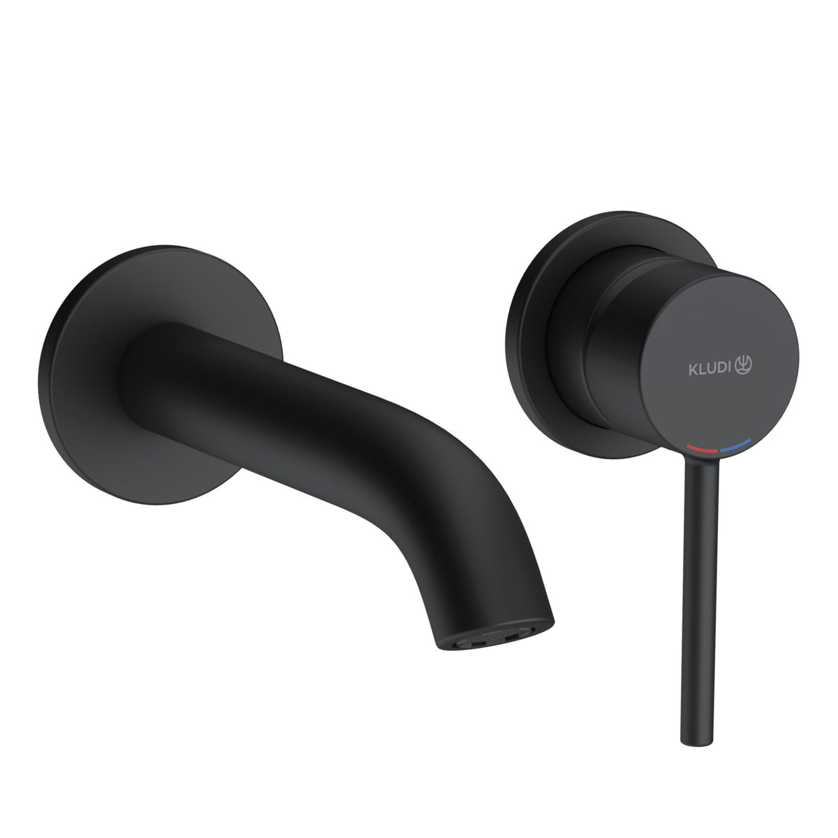 KLUDI BOZZ concealed 2-hole basin mixer, trim set Matt Black