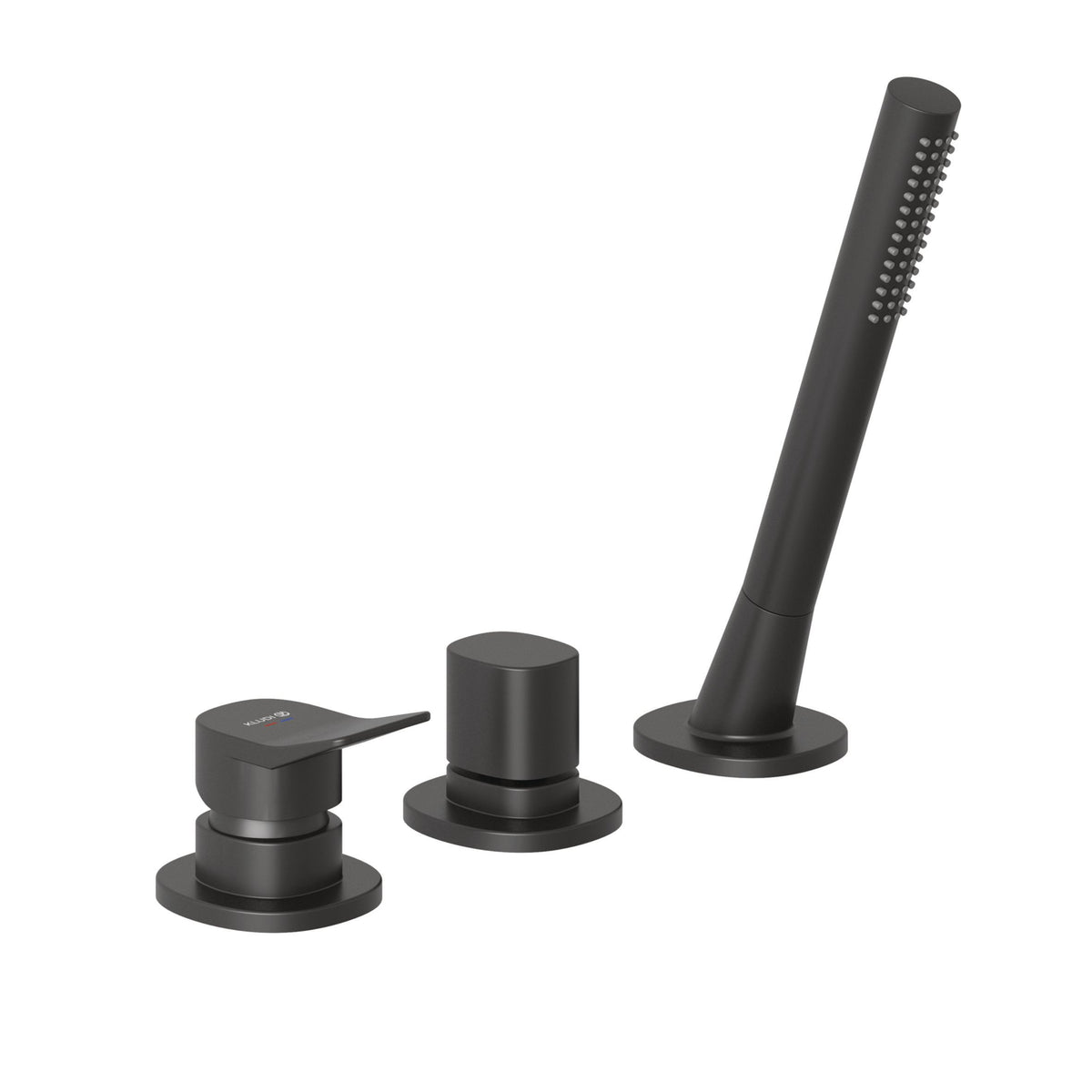 KLUDI-SOUNA 3-hole bath-and shower mixer Matt Black
