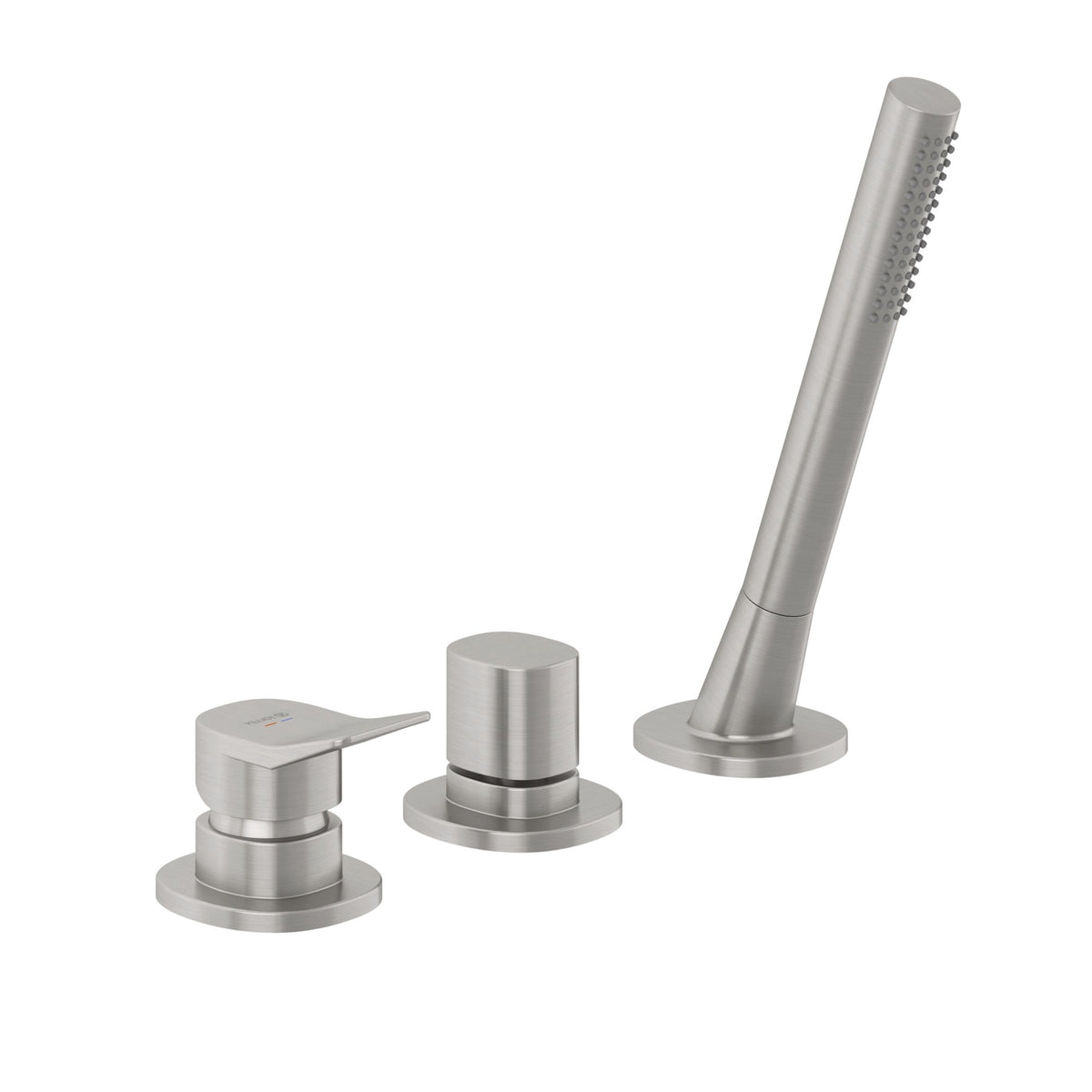 KLUDI-SOUNA 3-hole bath-and shower mixer Brushed Nickel