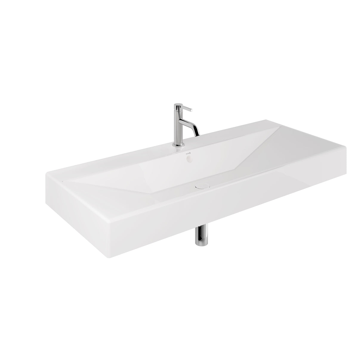 KLUDI-RESA FURNITURE / WALL HUNG WASHBASIN 121x50cm Glossy White