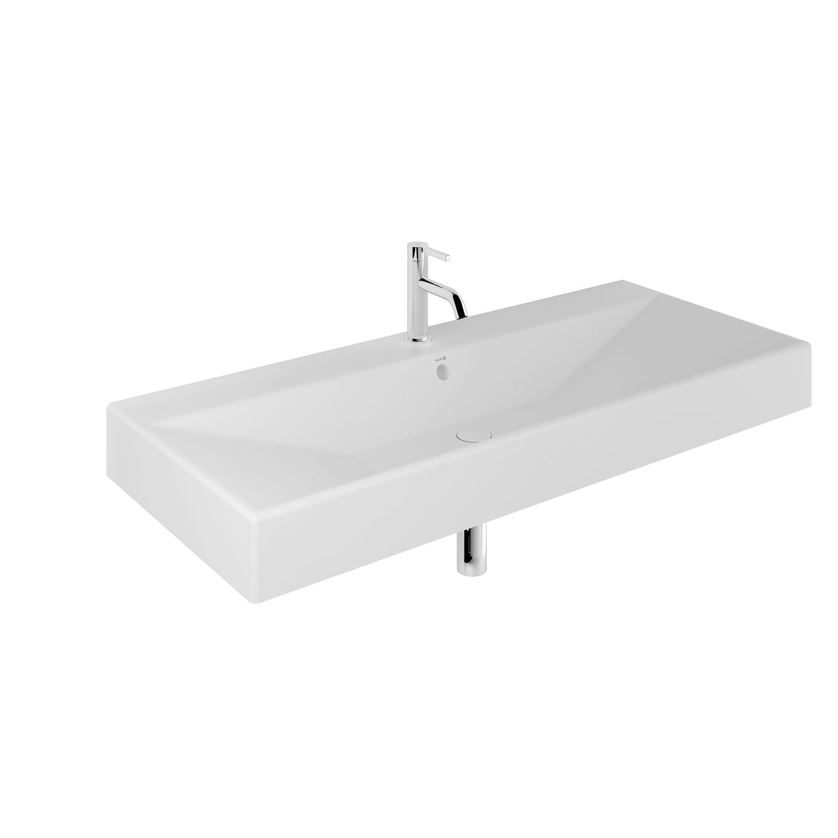 KLUDI-RESA FURNITURE / WALL HUNG WASHBASIN 121x50cm Matt Black