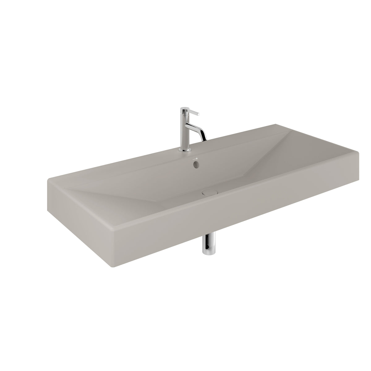 KLUDI-RESA FURNITURE / WALL HUNG WASHBASIN 121x50cm Matt Black