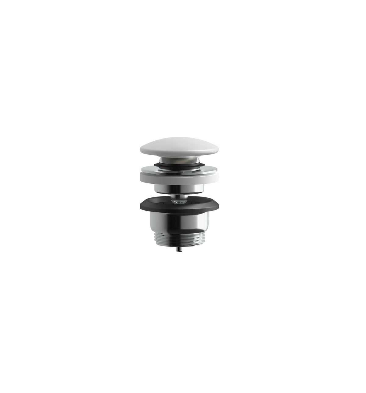 KLUDI-ROTEXA PUSH-OPEN with plug waste G 1 1/4 Matt White