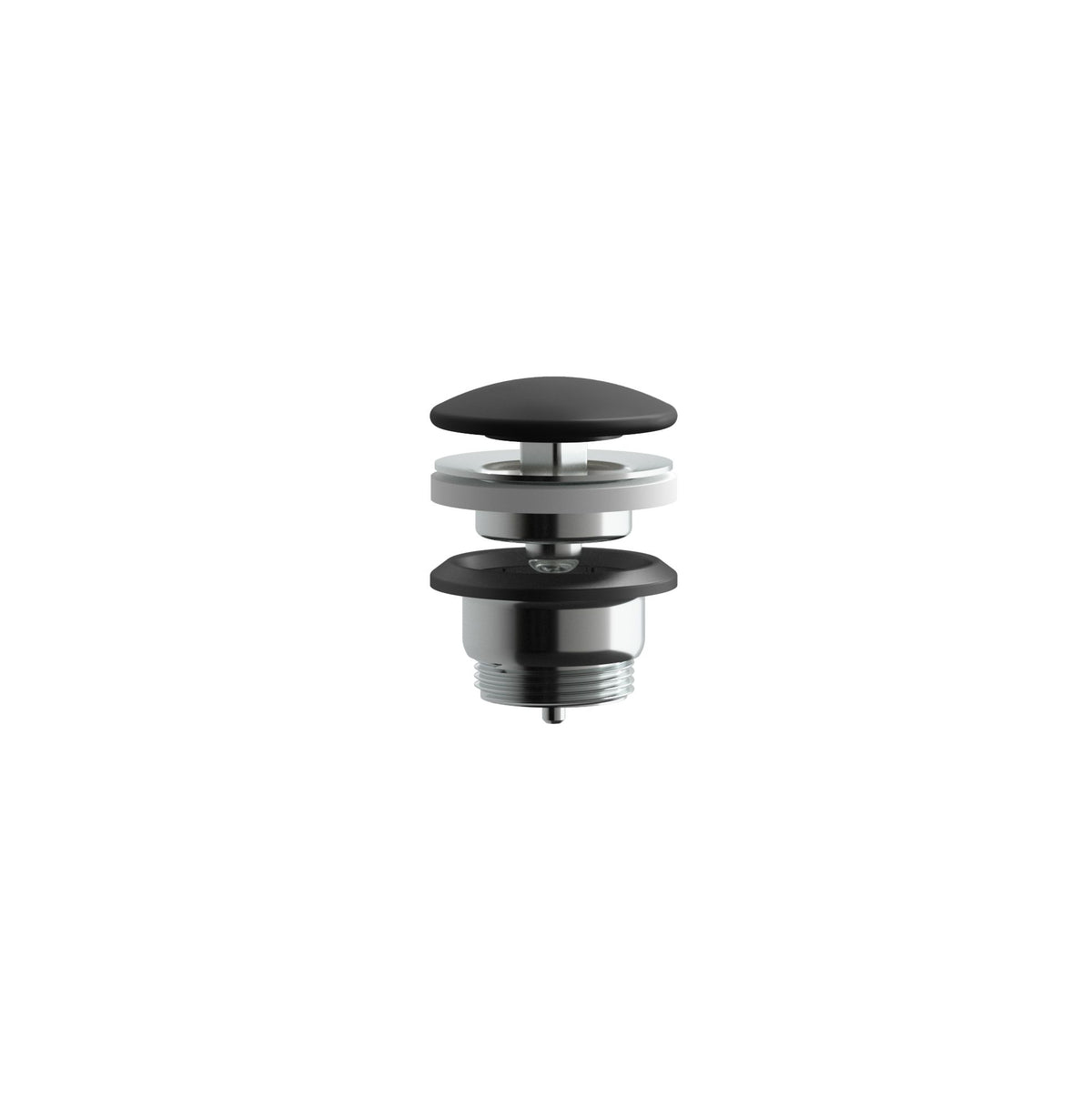 KLUDI-ROTEXA PUSH-OPEN with ceramig plug waste G 1 1/4 Matt Black