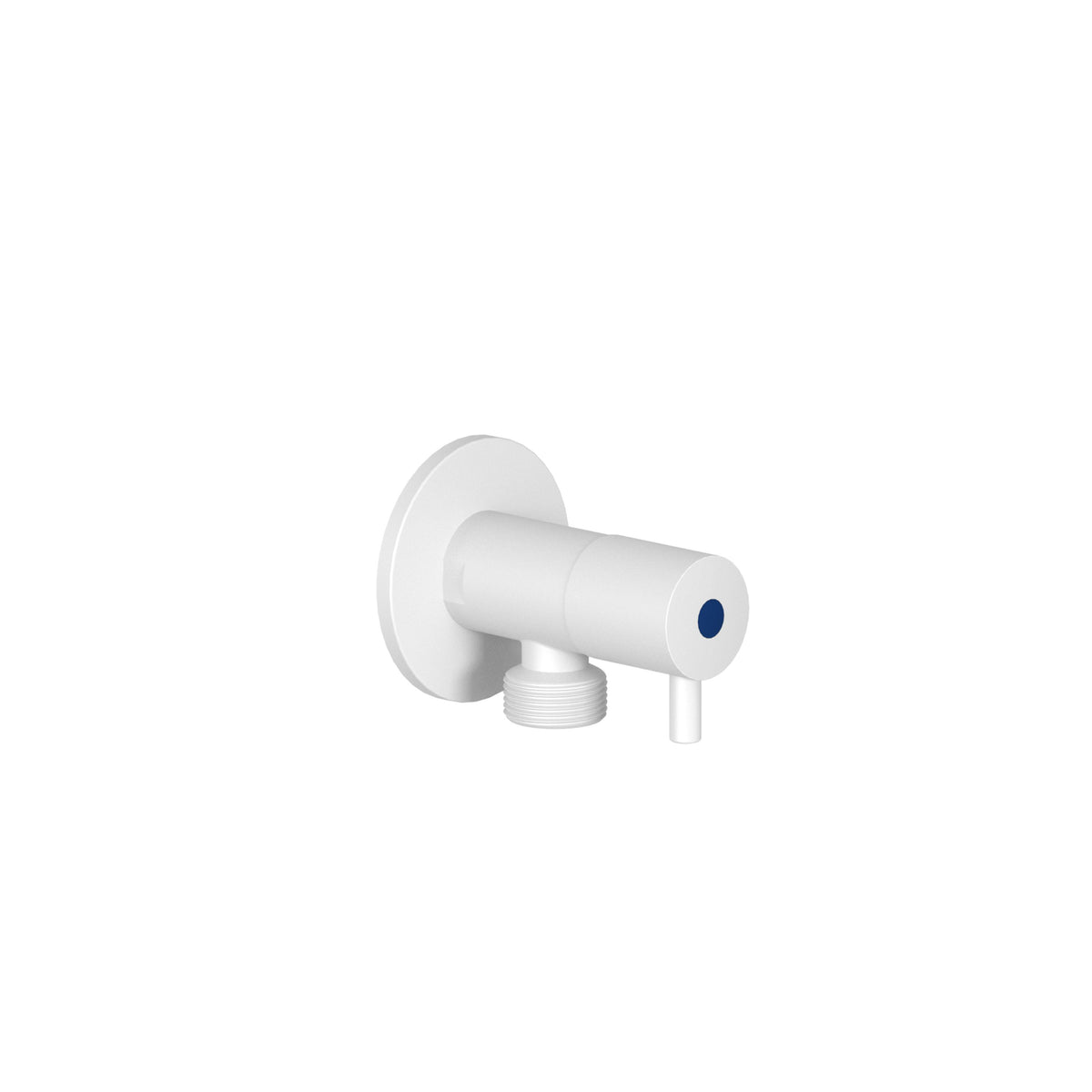 Brass angle valve DN 15 Matt White