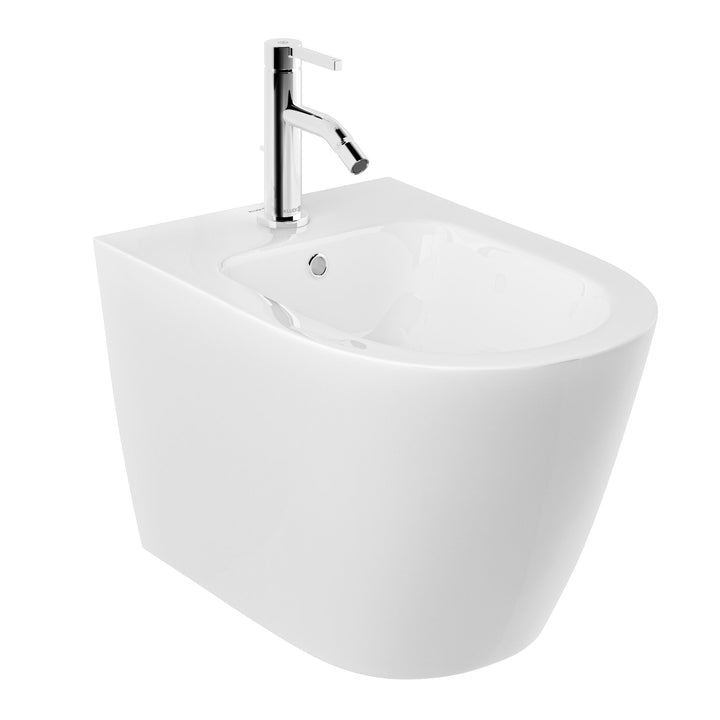 KLUDI-RESA R WALL HUNG BIDET WITH HIDDEN FIXATIONS - GLOSSY WHITE
