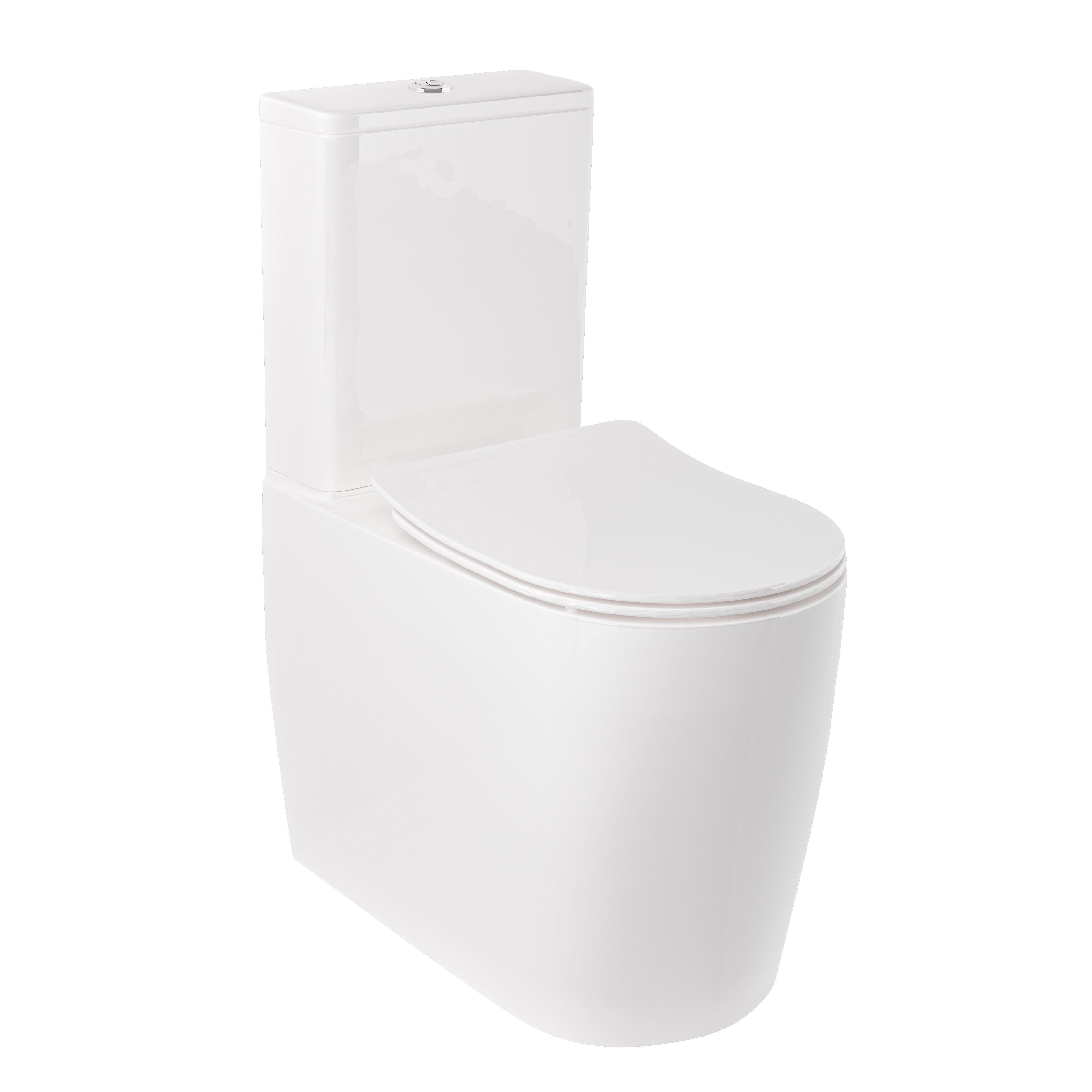 KLUDI-RESA R CLOSE COUPLED UNI-TRAP WC WITH SPIRALFLUSH AND HIDDEN FIXATIONS - GLOSSY WHITE