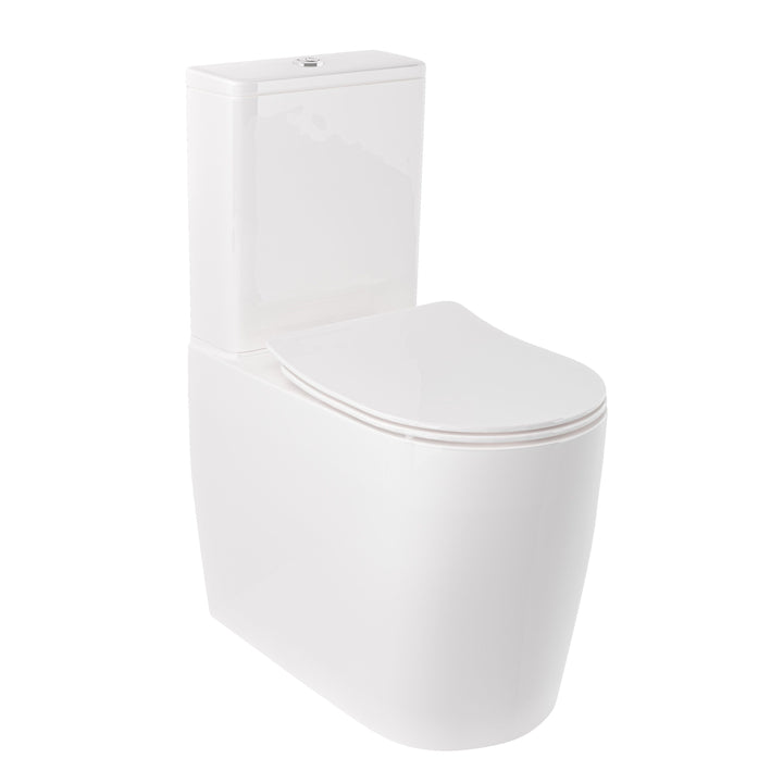 KLUDI-RESA R CLOSE COUPLED UNI-TRAP WC WITH SPIRALFLUSH AND HIDDEN FIXATIONS - GLOSSY WHITE