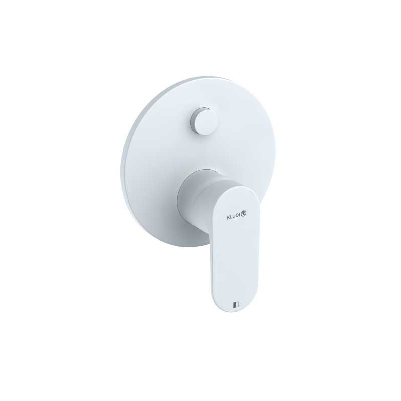 KLUDI-LOUVA concealed single lever bath-and shower mixer Matt White