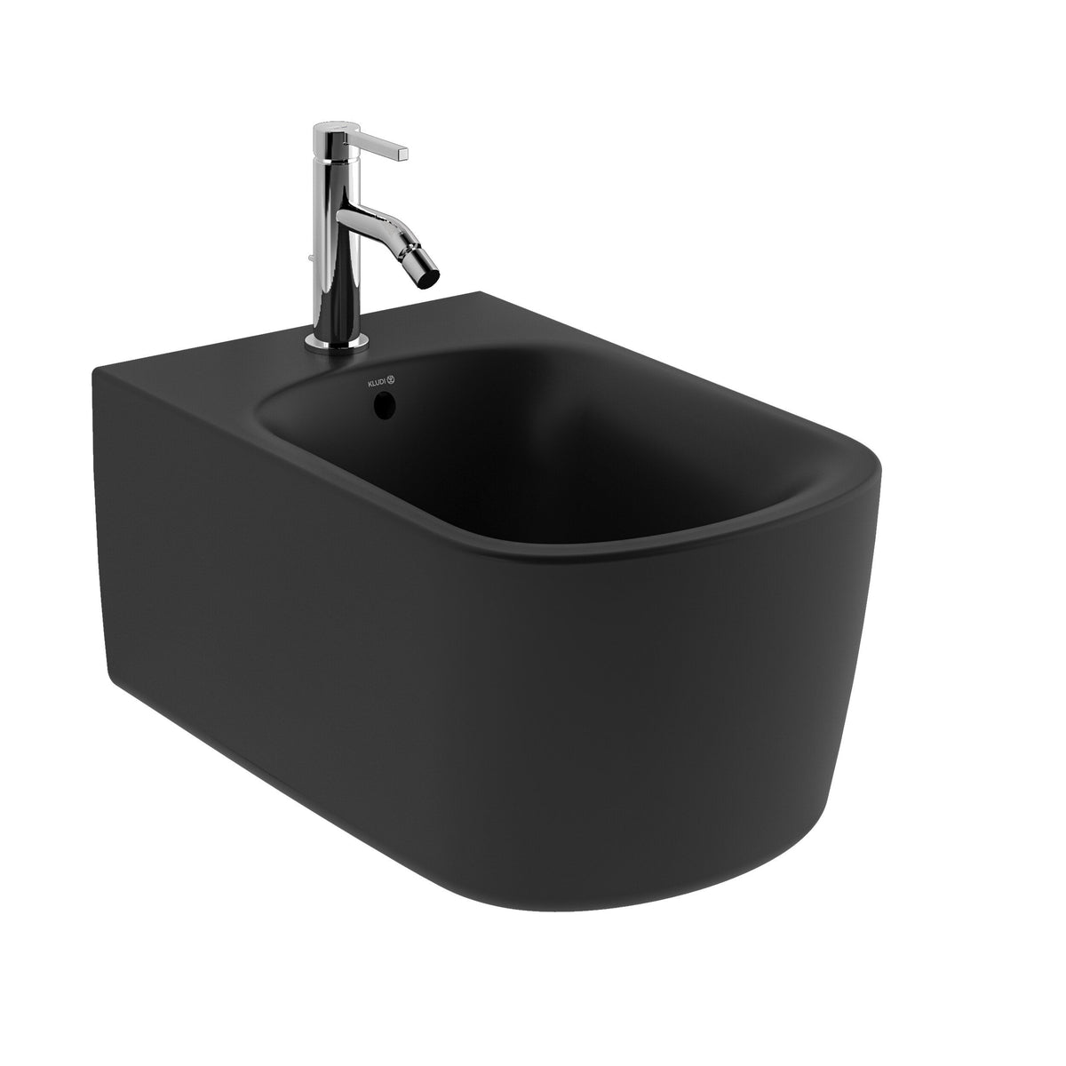 KLUDI-RESA S WALL HUNG BIDET WITH HIDDEN FIXATIONS - Matt Black