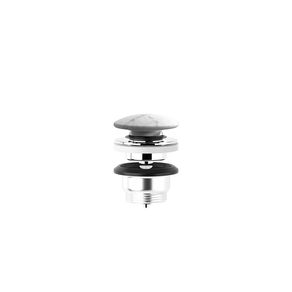 KLUDI-ROTEXA PUSH-OPEN with plug waste G 1 1/4 Carrara Matt