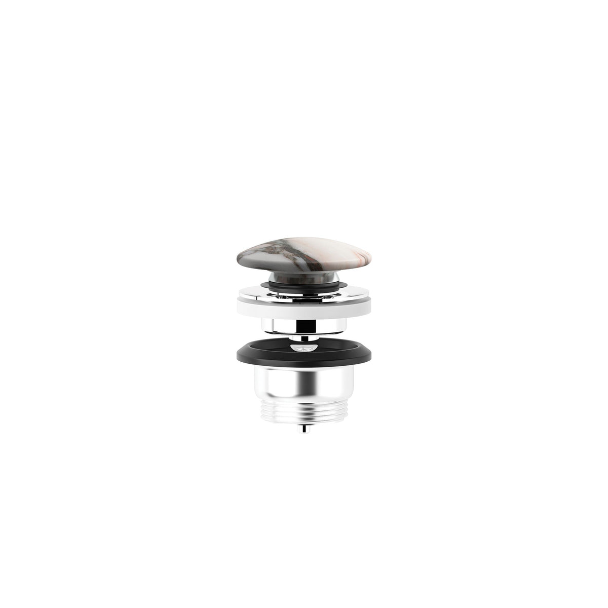 KLUDI-ROTEXA PUSH-OPEN with plug waste G 1 1/4 Calacatta Viola Matt
