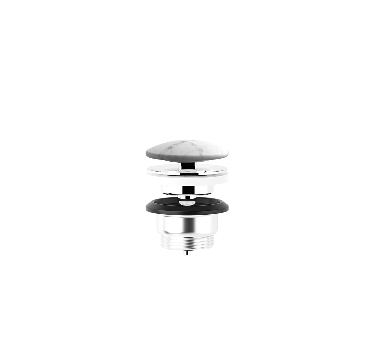 KLUDI-ROTEXA PUSH-OPEN with ceramig plug waste G 1 1/4 Carrara Matt