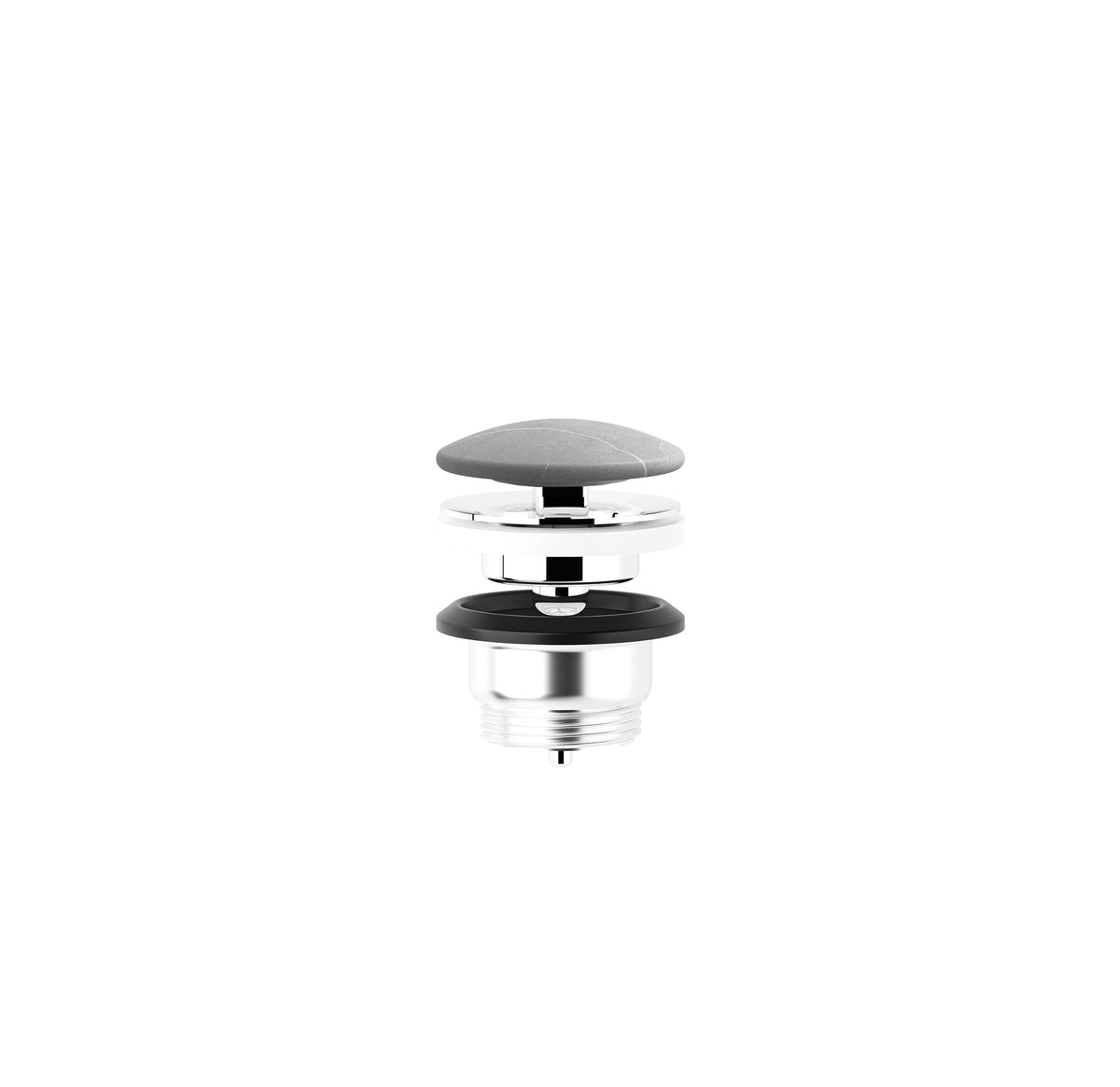KLUDI-ROTEXA PUSH-OPEN with ceramig plug waste G 1 1/4 Pietra Grey Matt