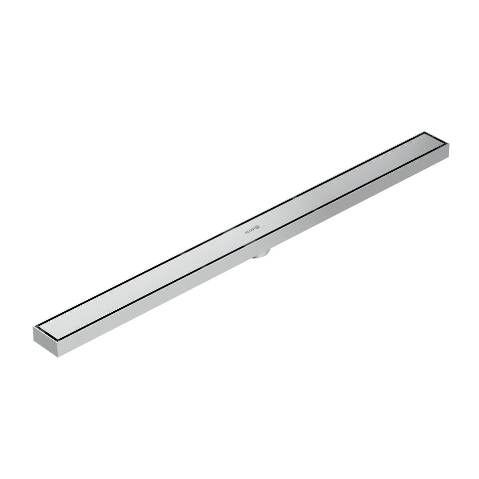 KLUDI-FLUVIA linear shower drain (tile insert dual purpose) Chrome