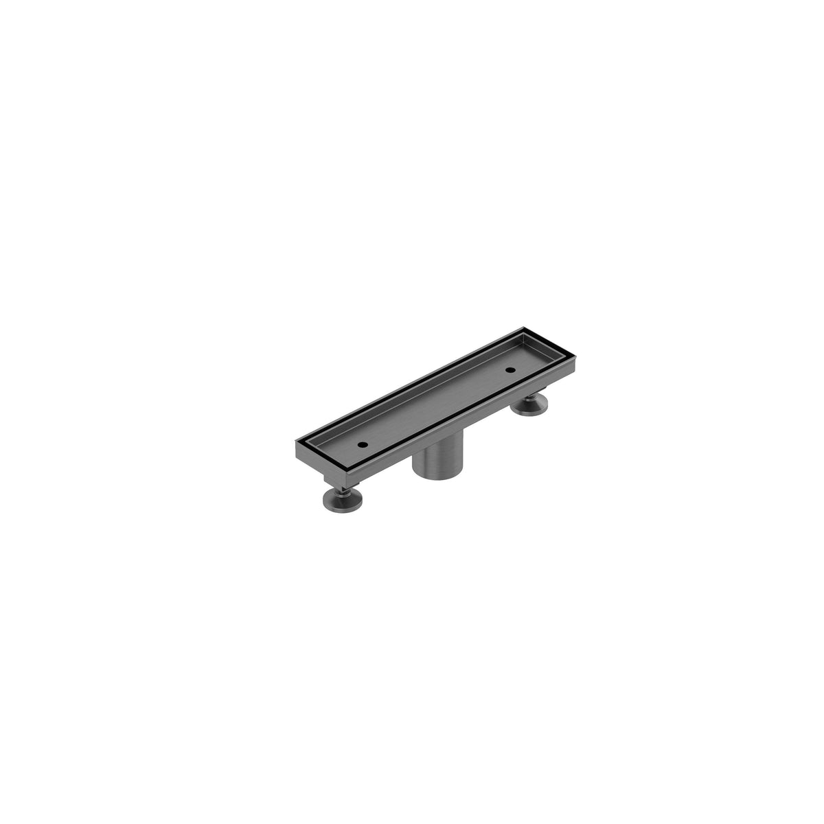 KLUDI-FLUVIA linear shower drain (tile insert) Brushed Gunmetal