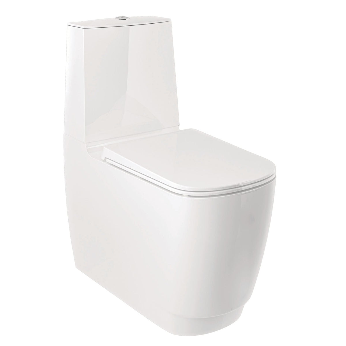 KLUDI-RESA S CLOSE COUPLED UNI-TRAP WC WITH SPIRALFLUSH AND HIDDEN FIXATIONS lossy White