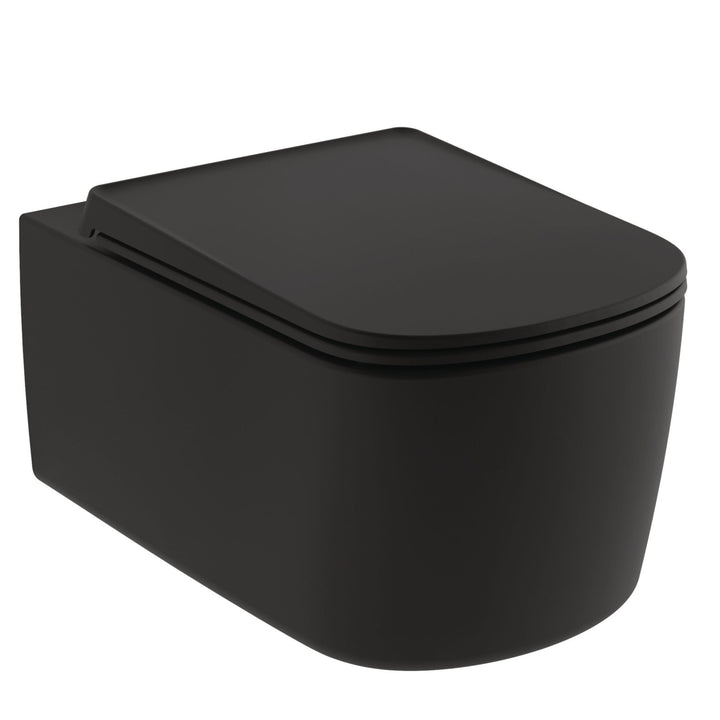KLUDI-RESA S WALL HUNG WC WITH SPIRALFLUSH AND HIDDEN FIXATIONS Matt Black