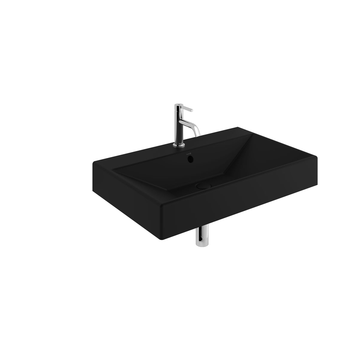 KLUDI-RESA FURNITURE / WALL HUNG WASHBASIN 81x50cm Matt Black