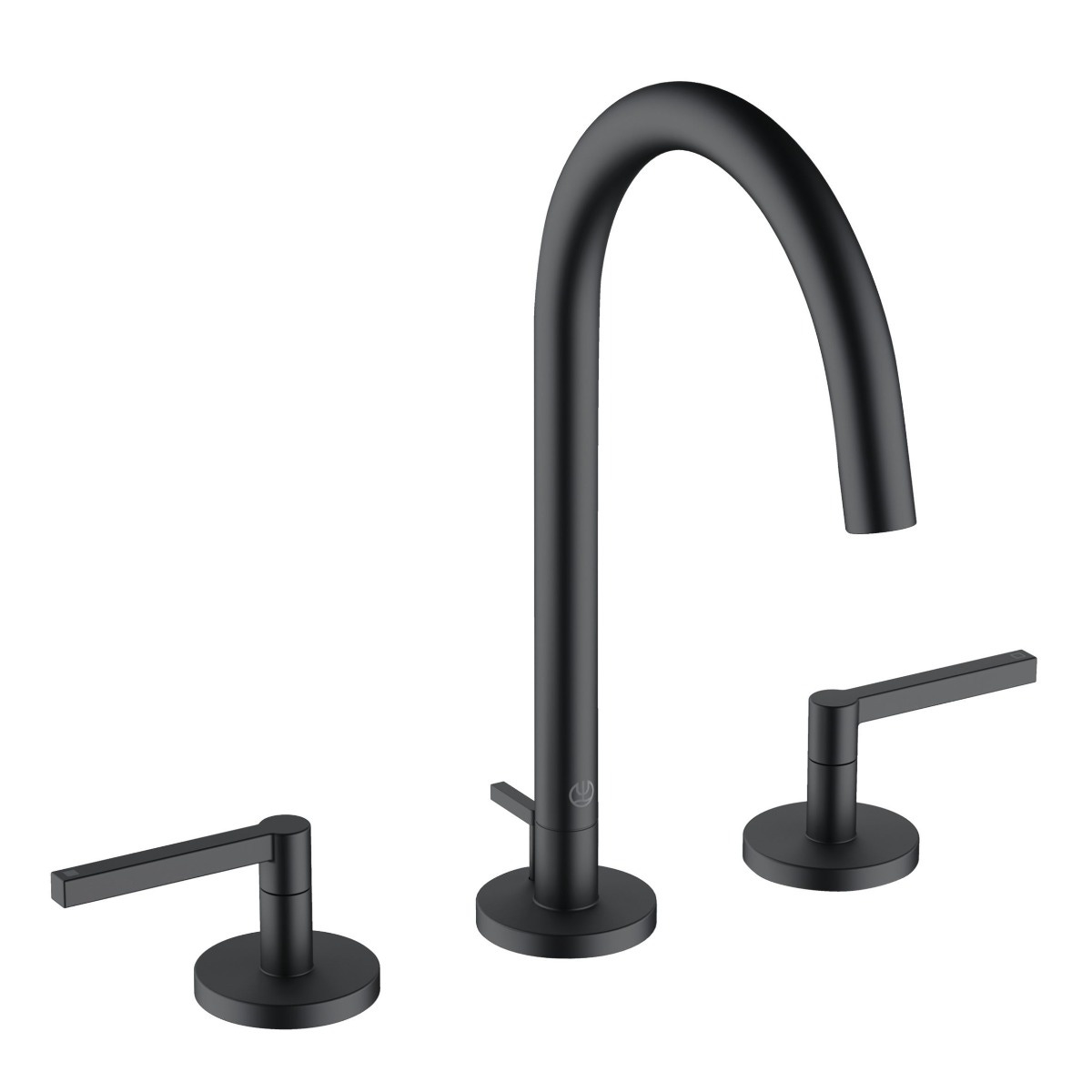 KLUDI-NOVA FONTE Puristic three-hole basin mixer DN 15 BLACK MATT