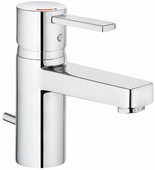 KLUDI ZENTA single lever basin mixer DN 15, ECO PLUS with pop up waste