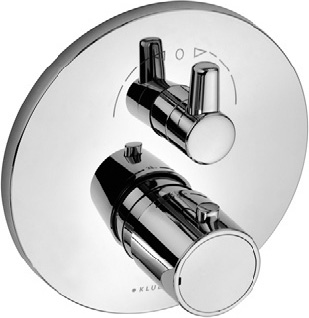 KLUDI O-CEAN/KLUDI ZENTA concealed thermostatic bath/shower mixer, trim set with functional unit