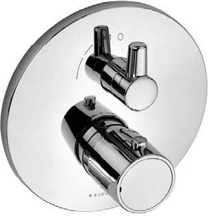 KLUDI O-CEAN/KLUDI ZENTA concealed thermostatic shower mixer, trim set with functional unit