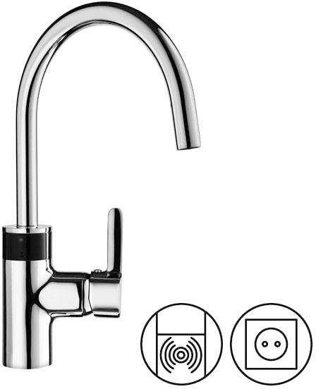 KLUDI E-GO electronic and single-lever controlled sink mixer DN 10