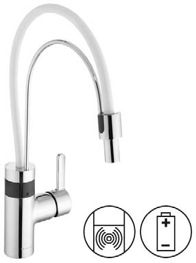 KLUDI E-GO electronic and single-lever controlled sink mixer DN 10
