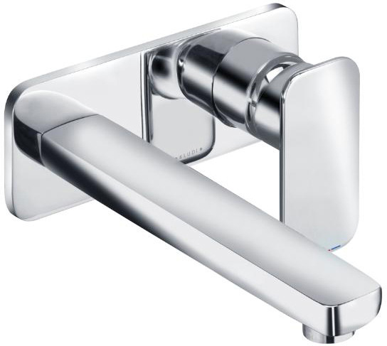 KLUDI E2 concealed 2 hole single lever basin mixer, projection 230 mm, trim set