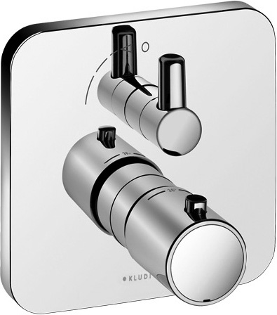 KLUDI E2 concealed THM shower mixer, trim set with functional unit