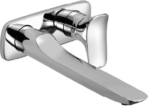 KLUDI AMBA concealed 2 hole single lever basin mixer, projection 220 mm, trim set