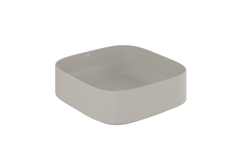 KLUDI-RESA C COUNTERTOP WASHBASIN 40x40cm Matt Light Dove Grey