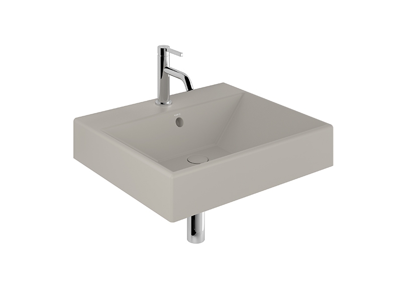 KLUDI-RESA FURNITURE / WALL HUNG WASHBASIN 61x50cm Matt Light Dove Grey