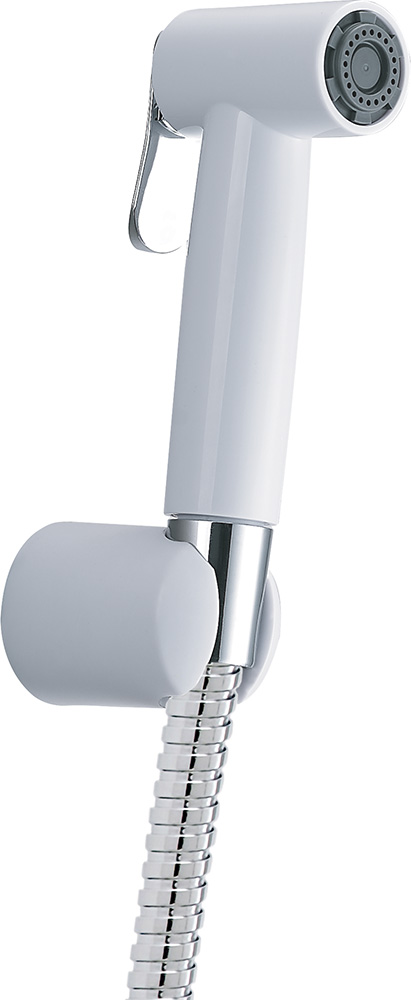 ABS shattaf with hose and holder (white)