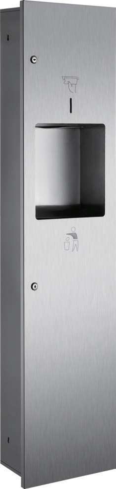 Paper Towel Dispenser With Waste Receptacle