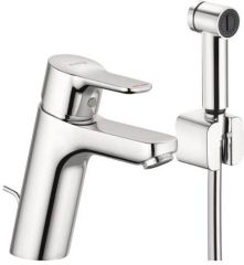 KLUDI PURE&EASY single lever basin mixer, with lateral hand shower, DN 15